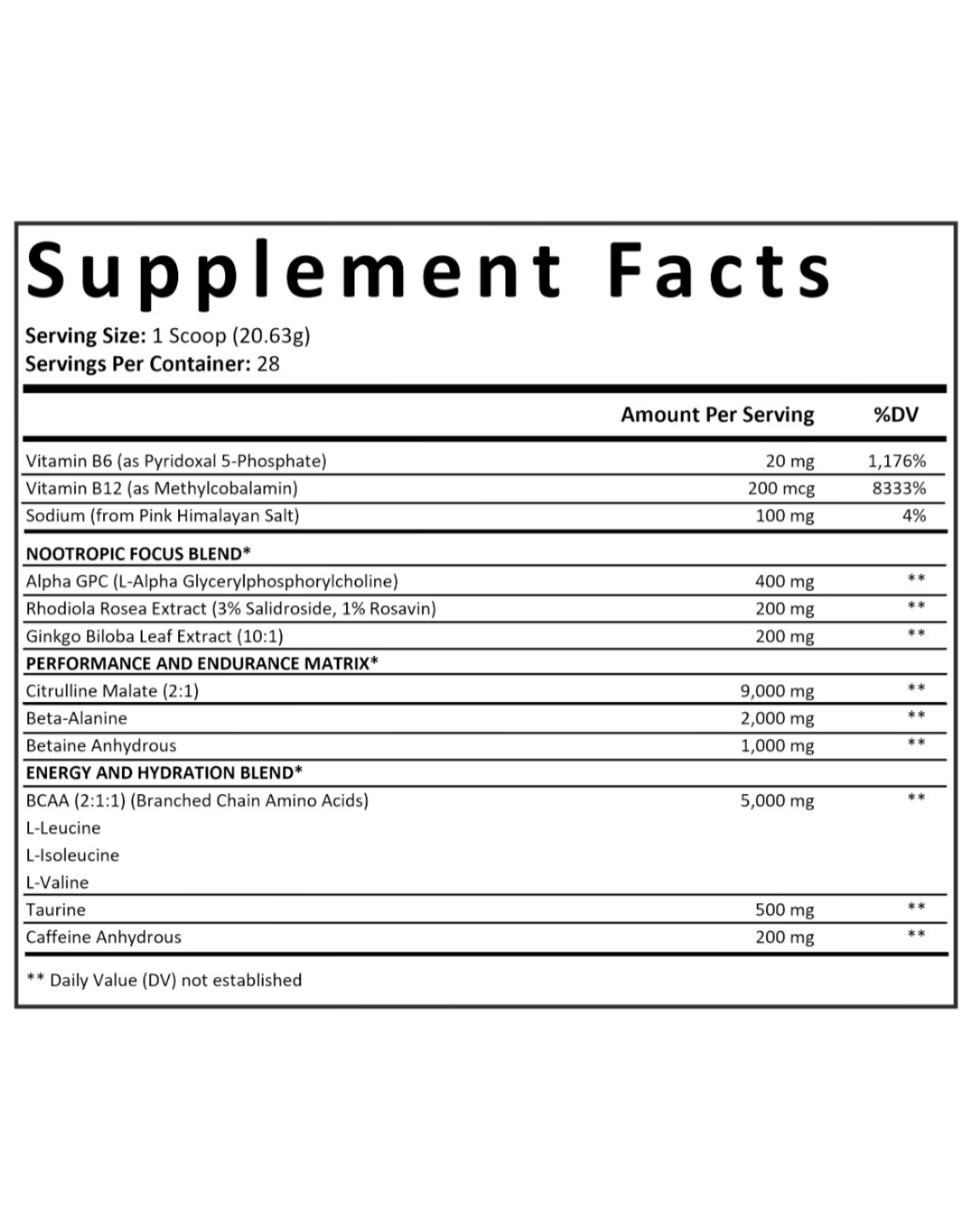 Infinity Preworkout™ w/ BCAA’s